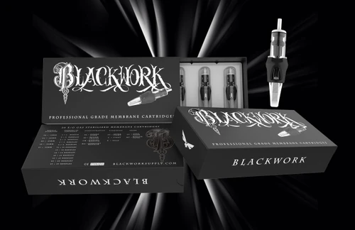 BLACKWORK CARTRIDGES- 12/11-CM-MT (CURVED MAG)(MEDIUM TAPER)(CARTRIDGE NEEDLES)