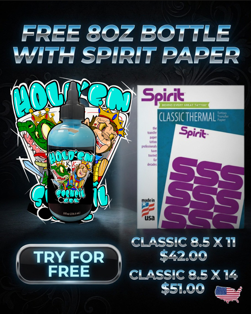 Classic Spirit Paper 8.5x11 Box of 100 (Plus Free 8oz Holdem Stencil Gel)
