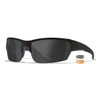 WX Saint - Clear/Smoke Grey/Light Rust Lenses with Matte Black Frame (angled)