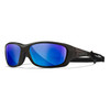 WX Gravity - CAPTIVATE™ Polarized Blue Mirror Lens + Black Crystal Frame (strap attached)