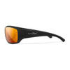 WX Omega - CAPTIVATE™ Polarized Brown Mirror Lens + Matte Black Frame (side)