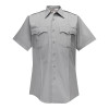 Men's Duro Poplin 65% Poly / 35% Cotton Short Sleeve Shirt - Silver/LT Grey