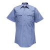 Men's Duro Poplin 65% Poly / 35% Cotton Short Sleeve Shirt - Marine Blue