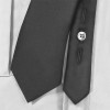 3.0" x 20" Polyester/Wool Clip-On Necktie with Buttonholes - Bankers Grey