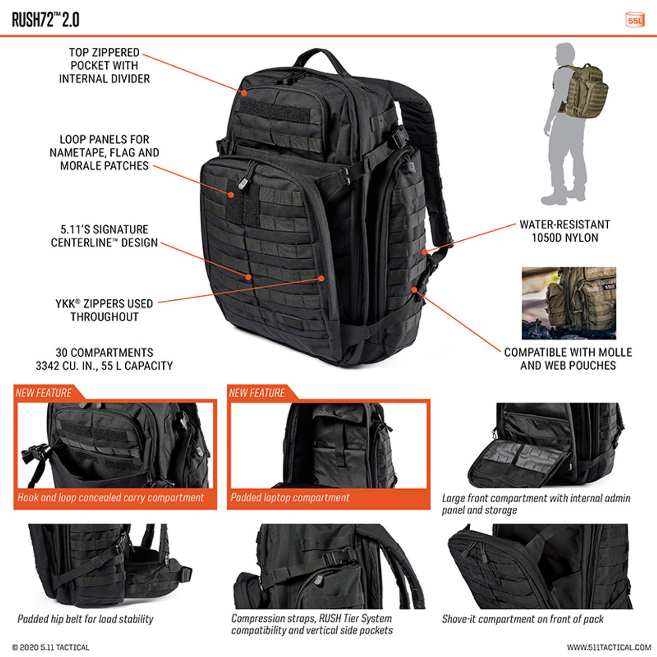 RUSH72 2.0 Backpack 55L