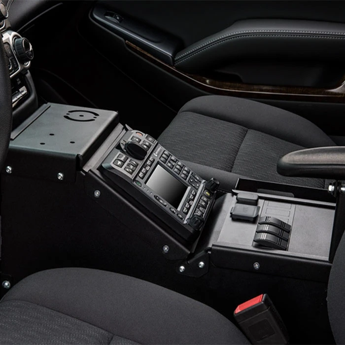 Black Center Console Liner For Chevy Silverado / Suburban / GMC Sierra / Yukon