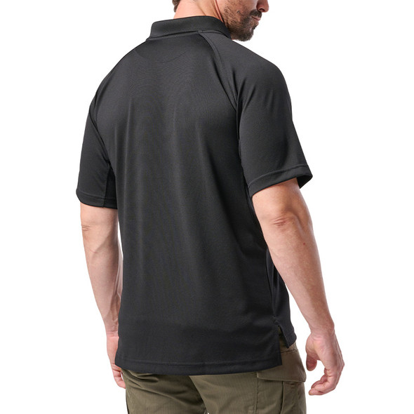 Men's Performance Short Sleeve Polo - Black (back)