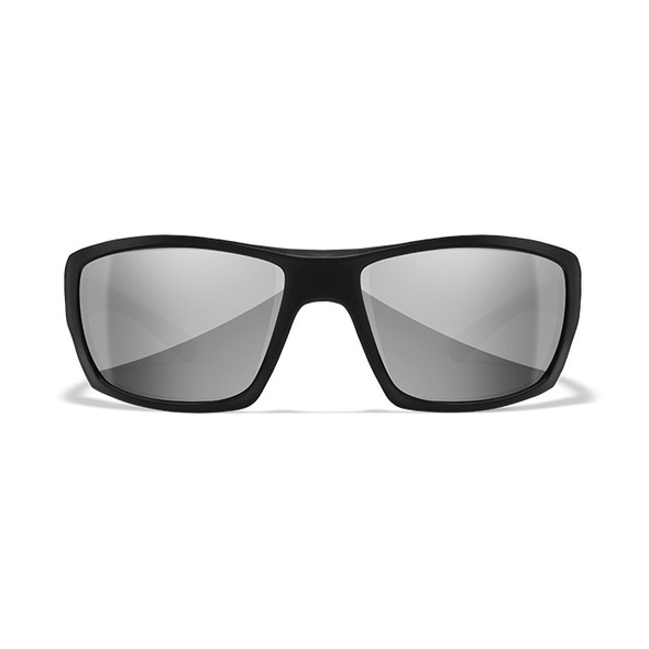 WX Kobe - Silver Flash Lens + Matte Black Frame (front)