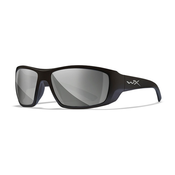 WX Kobe - Silver Flash Lens + Matte Black Frame (angled)