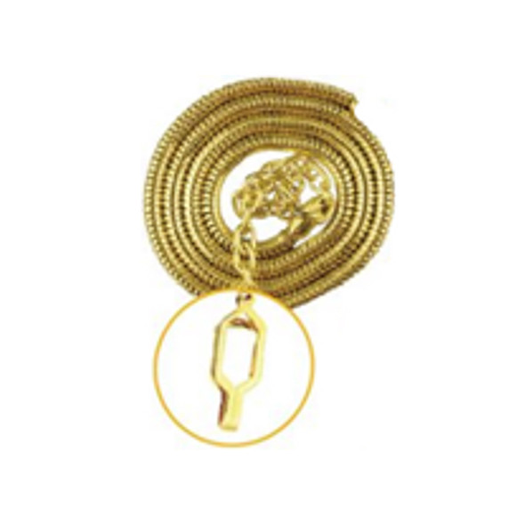 Whistle Chain with Epaulette Clasp (gold)