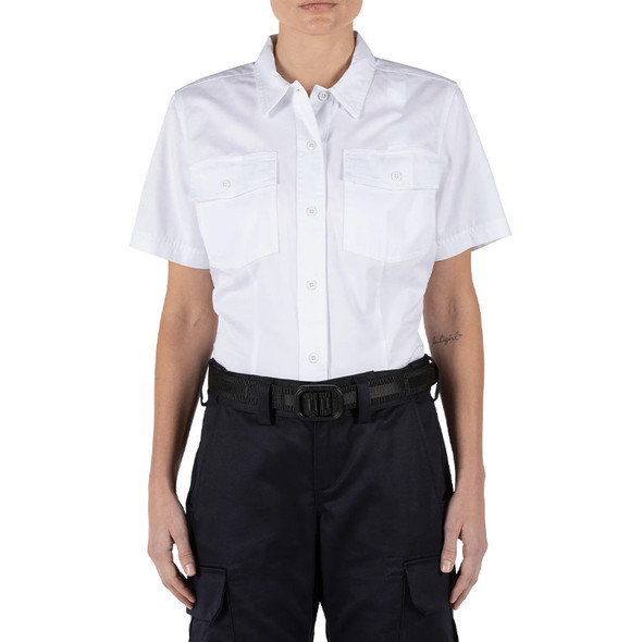 Women's Company Short Sleeve Shirt - Uniform White (front)