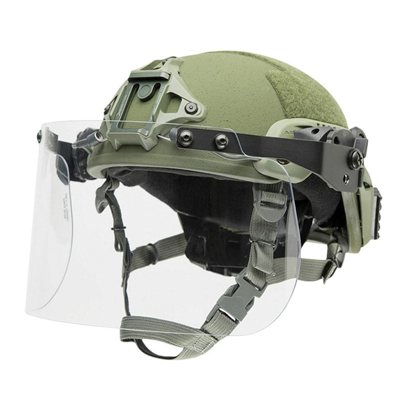 Paulson® DK7-H150RC Riot Faceshield - OPS Core Rail Mount - .150 (with helmet)