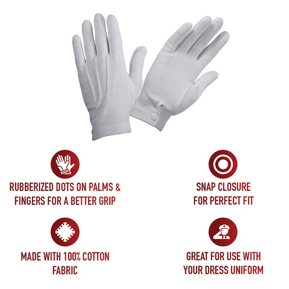Gripper Dot Parade Gloves - Infographic