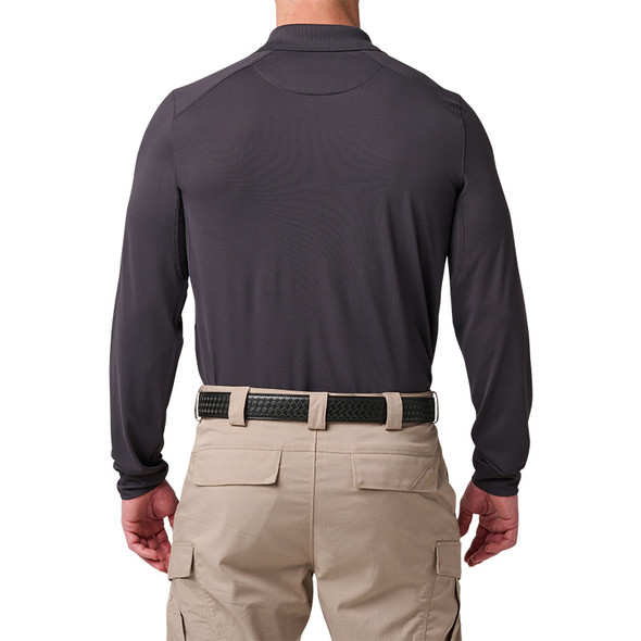 Helios Long Sleeve Polo Shirt - Charcoal - Back