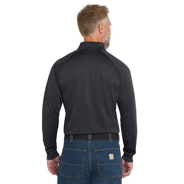 Long Sleeve Snag-Proof Tactical Polo - Charcoal - Back