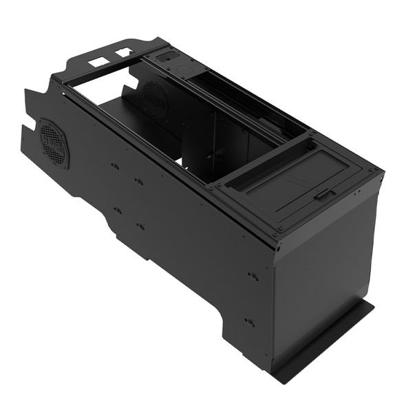 Vehicle-Specific 17" Wide Flat Console with Internal PocketJet 8 Printer Mount for 2021+ Ford F-150 Police Responder, SSV