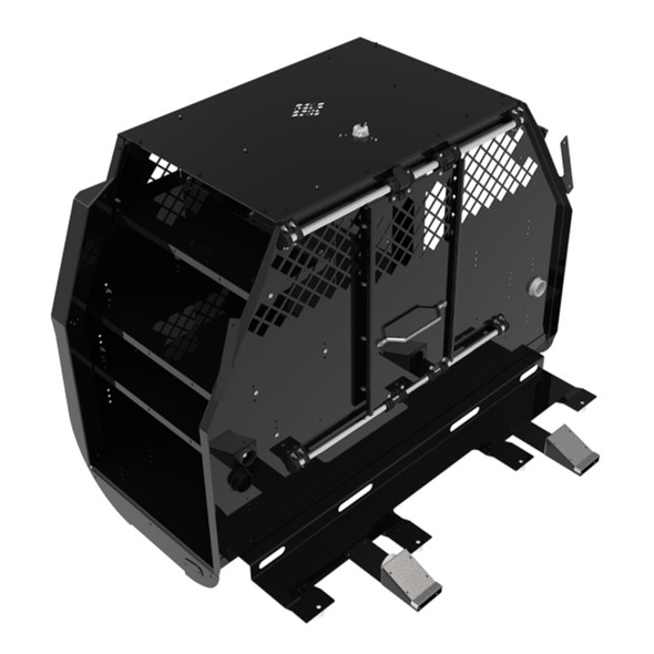 Standard K9 Transport System with Side Door Storage for 2017+ Ford F-Series - Black