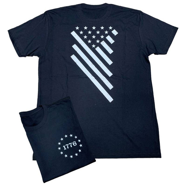 Flag Tee - Black (back & front chest)