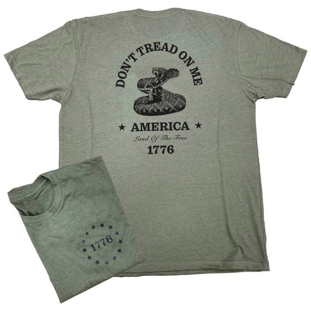 Don't Tread On Me Tee - Green (back & front chest)