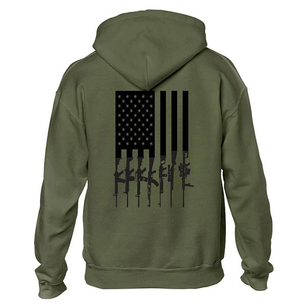 Gun Flag Hoodie - Green (back)