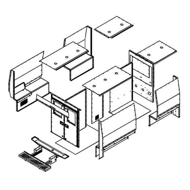 Prisoner Transport Insert (PT-F04-100-2) (exploded isoview drawing)