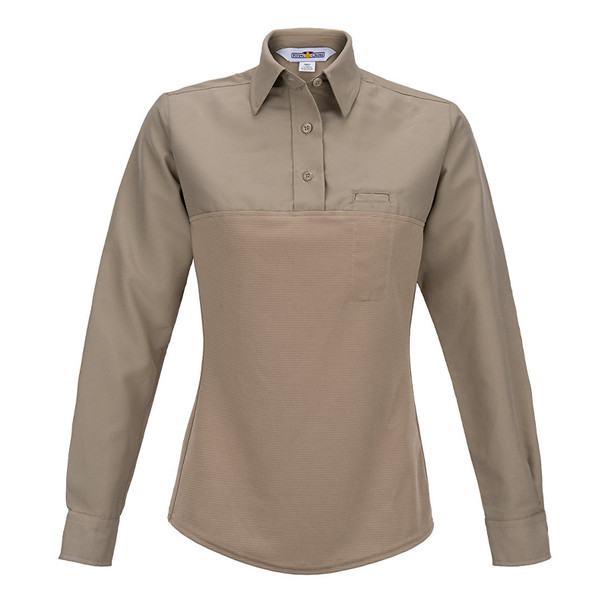 Women's Command Hybrid Long Sleeve Patrol Shirt - Silver Tan