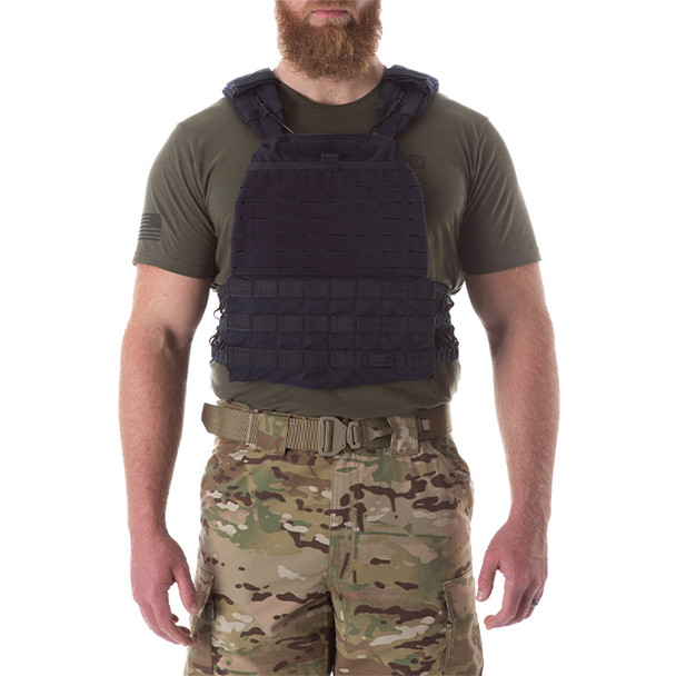 TacTec Plate Carrier - Dark Navy (model front)