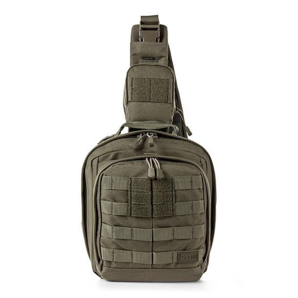 RUSH MOAB 6 Sling Pack 11L - Ranger Green (front with shoulder strap)