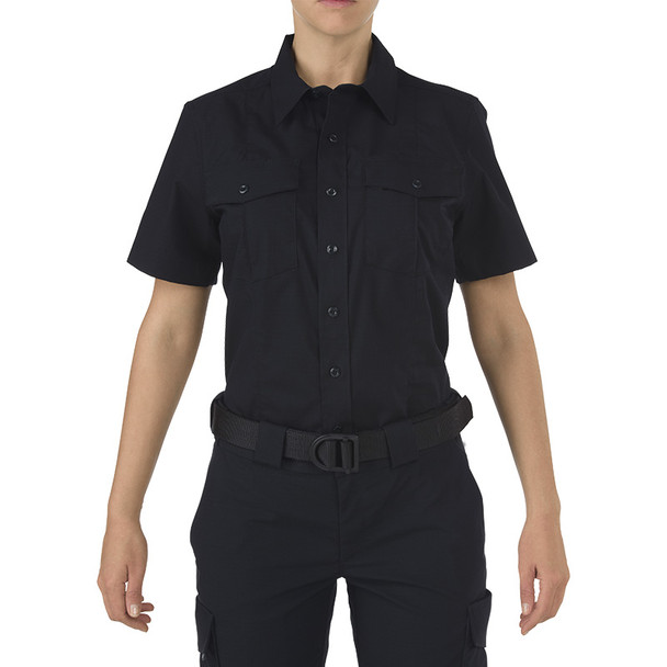 Women's Stryke PDU Class A Short Sleeve Shirt - Midnight Navy (front)