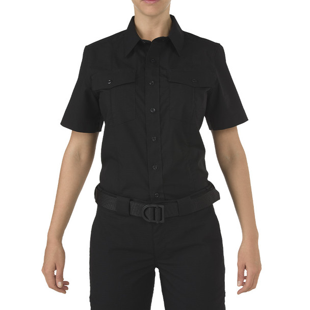 Women's Stryke PDU Class A Short Sleeve Shirt - Black (front)