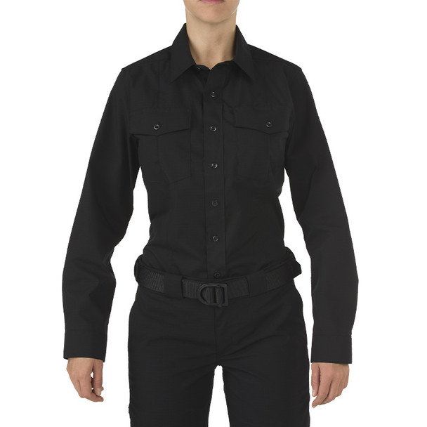 Women's Stryke PDU Class A Long Sleeve Shirt - Black (front)