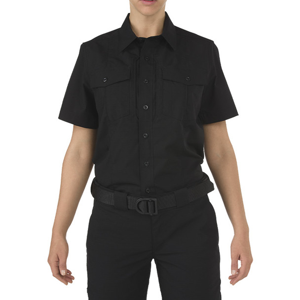 Women's Stryke PDU Class B Short Sleeve Shirt - Black (front)