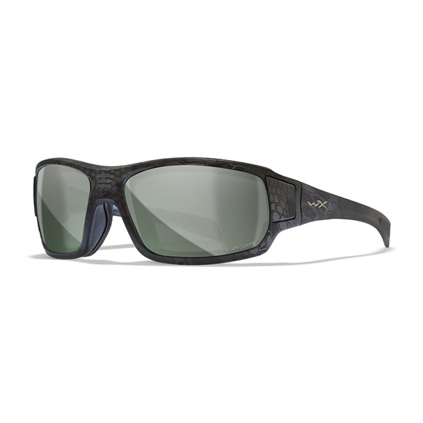 WX Breach - CAPTIVATE™ Polarized Platinum Flash Lens (angled)