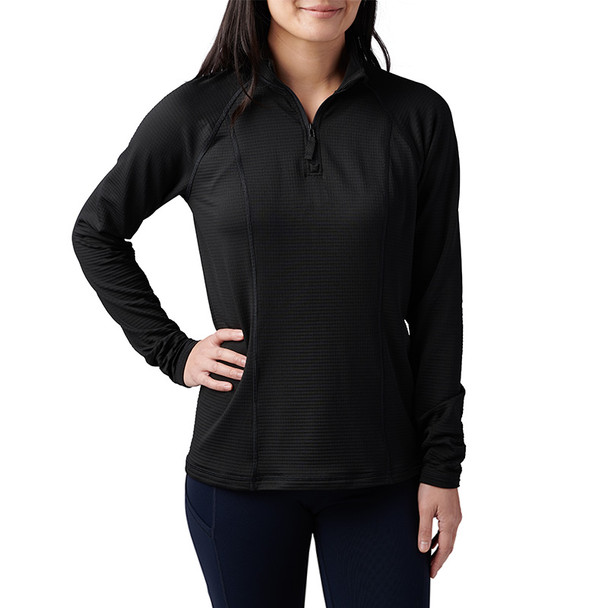 Women's Stratos 1/4 Zip - Black (front)