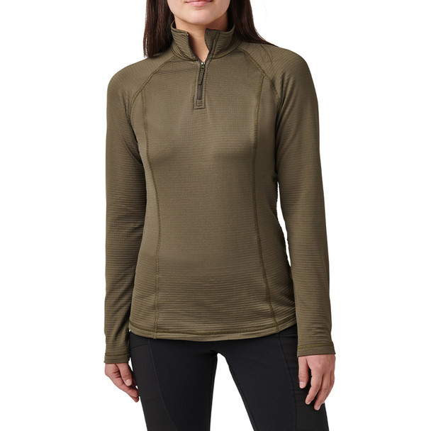 Women's Stratos 1/4 Zip - Ranger Green (front)