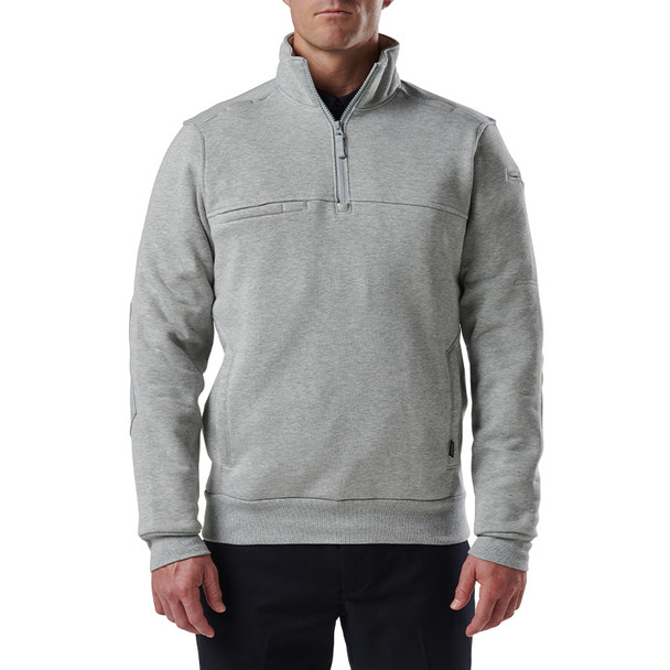 1/4 Zip Job Shirt 2.0 - Heather Gray (front)