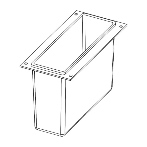 7" Accessory Pocket, 4.4" Deep for 3.3"W Section of Wide Consoles (isoview drawing)