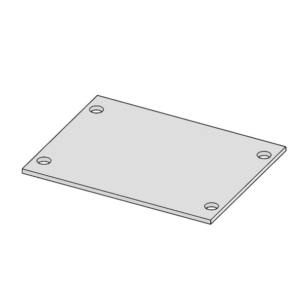 2-1/2" Filler Plate for Wide VSW Consoles (isoview drawing)