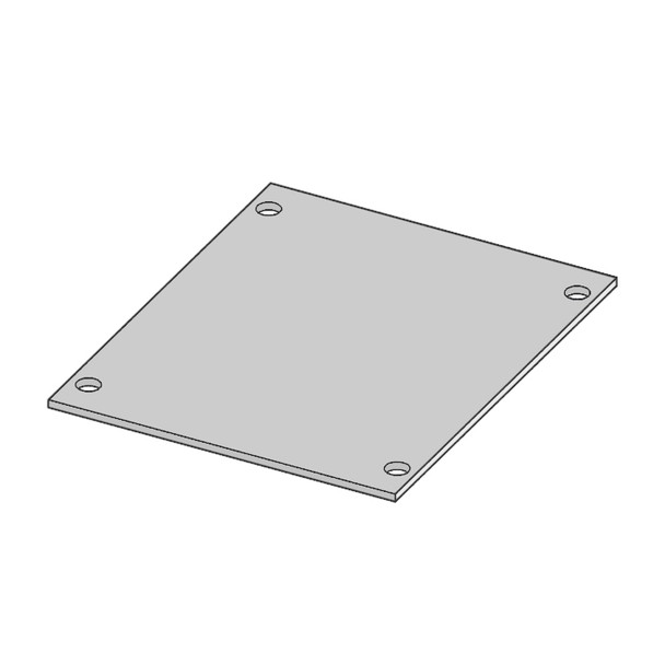 4" Filler Plate for Wide VSW Consoles (isoview drawing)