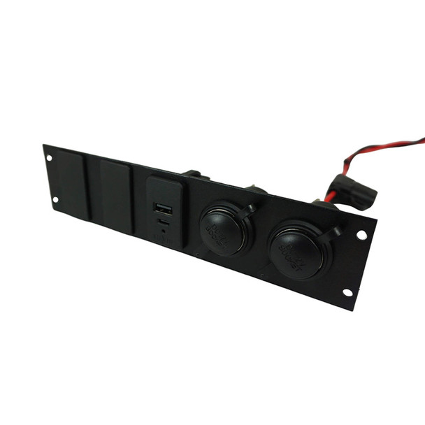 Console Accessory Bracket Kit with 2 Lighter Plug Outlets (C-LP2-USB-BL2) (3)