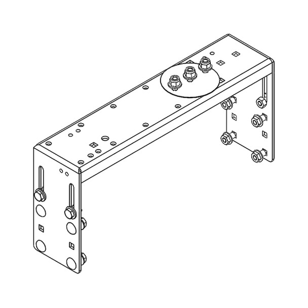 Universal Mounting Bracket for 12.5" Wide Consoles (isoview drawing)