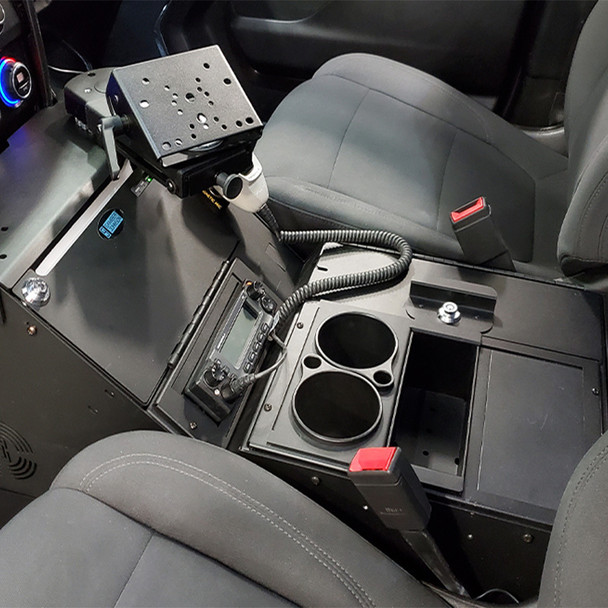 Console Package - 2021+ Chevrolet Tahoe Wide Body Console with Printer Mount, Side Armrest, and Cup Holder