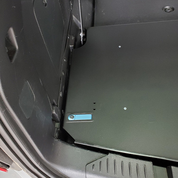 Flip-Up Gas Assist Trunk Tray for 2020+ Ford Police Interceptor Utility - Installed (2)