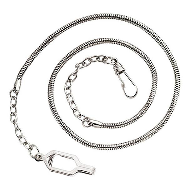 Whistle Chain with Epaulette Clasp (nickel)