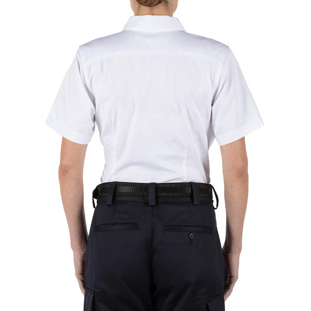 Women's Company Short Sleeve Shirt - Uniform White (back)