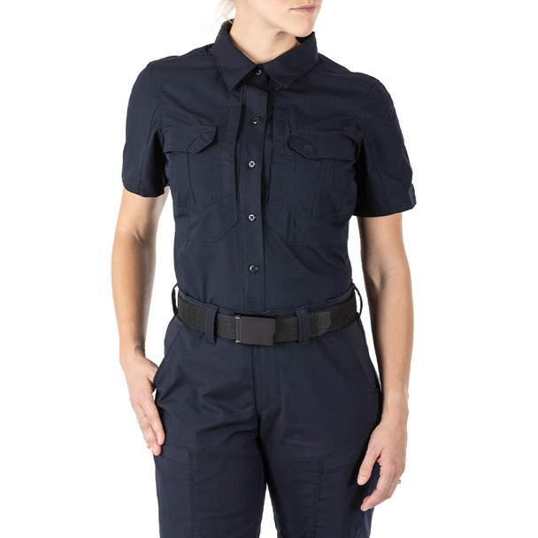 Women's Stryke Short Sleeve Shirt - Dark Navy (front)