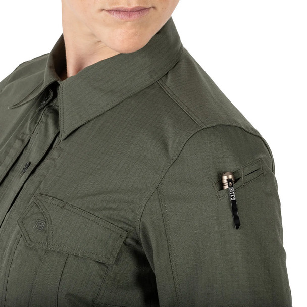 Women's Stryke Long Sleeve Shirt - TDU Green (shoulder pen pocket)