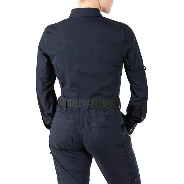 Women's Stryke Long Sleeve Shirt - Dark Navy (back)