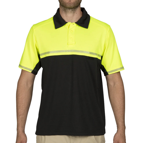 Bike Patrol Short Sleeve Polo - Hi Vis Yellow (front)