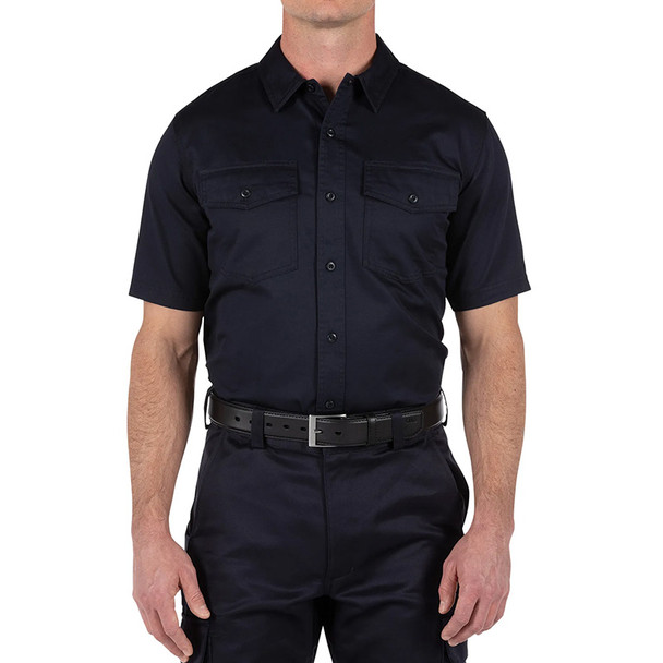 Men's Company Short Sleeve Shirt - Fire Navy (front)